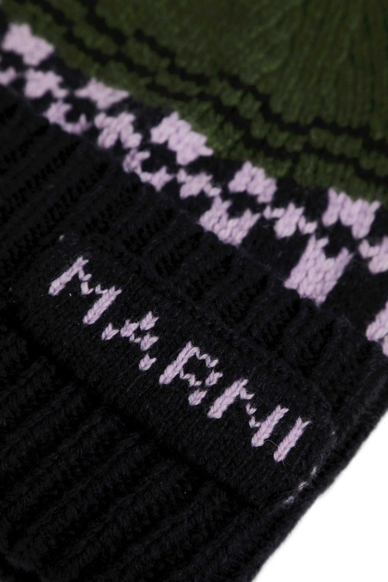
              MARNI Geometric Motif Wool Beanie man
            
