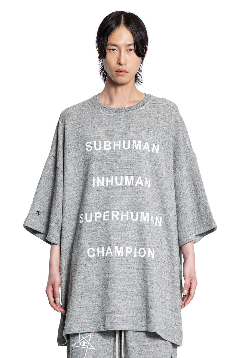 RICK OWENS DRKSHDW MAN GREY T-SHIRTS & TANK TOPS