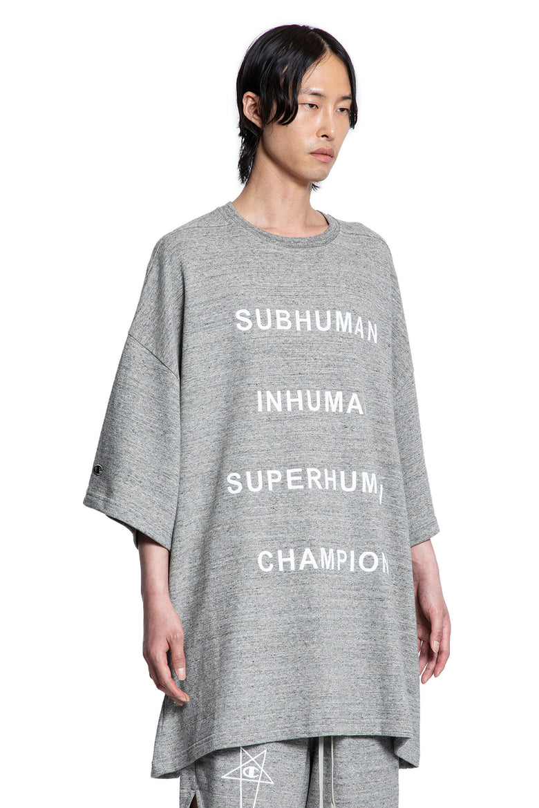 RICK OWENS DRKSHDW MAN GREY T-SHIRTS & TANK TOPS