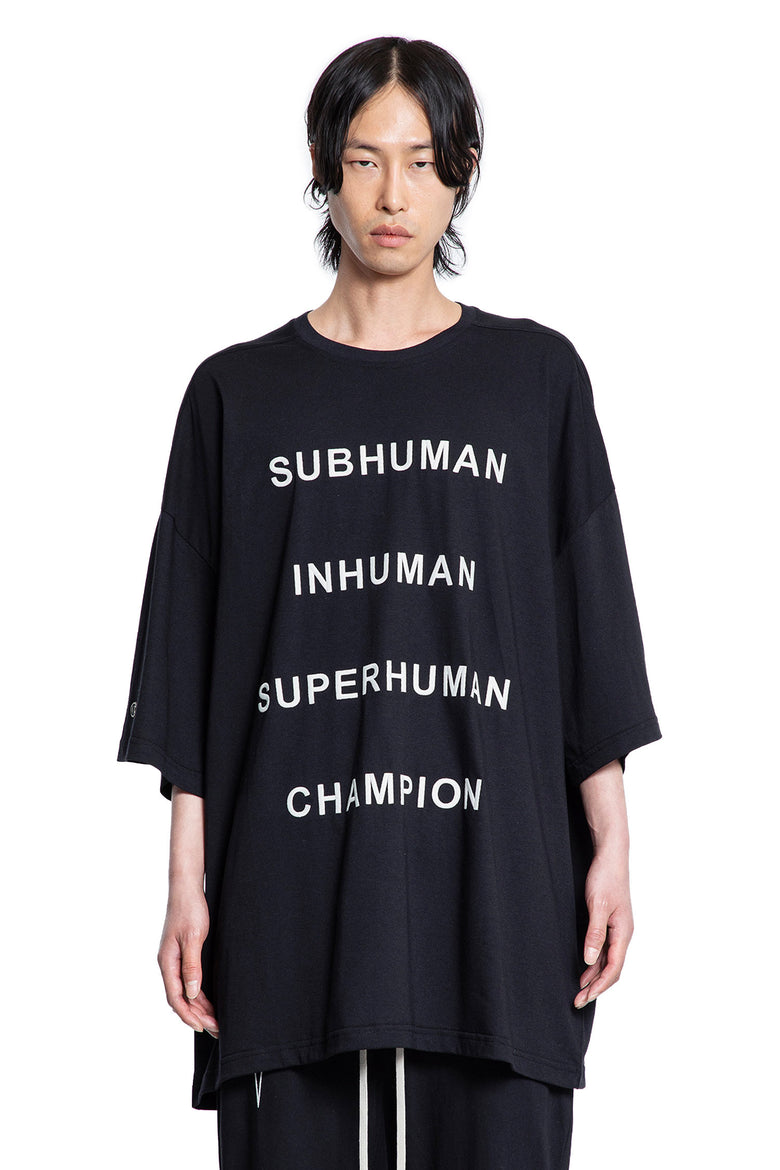 RICK OWENS DRKSHDW MAN BLACK T-SHIRTS & TANK TOPS