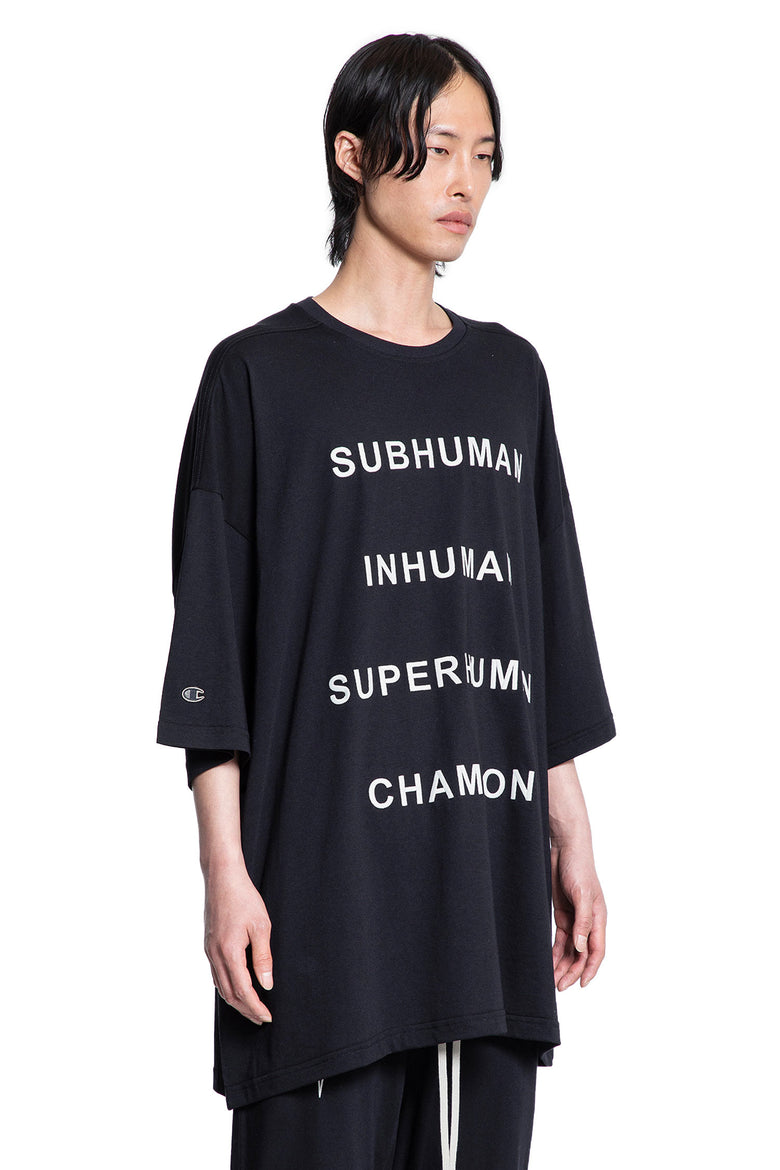 RICK OWENS DRKSHDW MAN BLACK T-SHIRTS & TANK TOPS