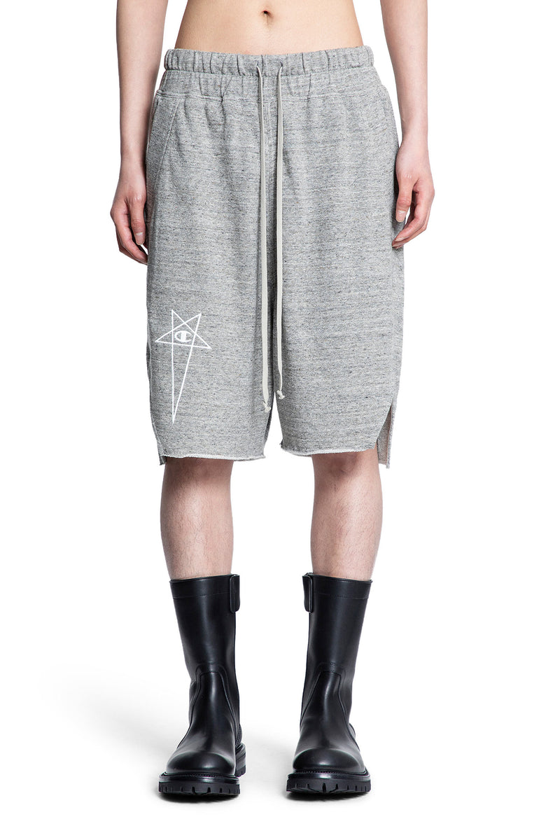 RICK OWENS DRKSHDW MAN GREY SHORTS & SKIRTS