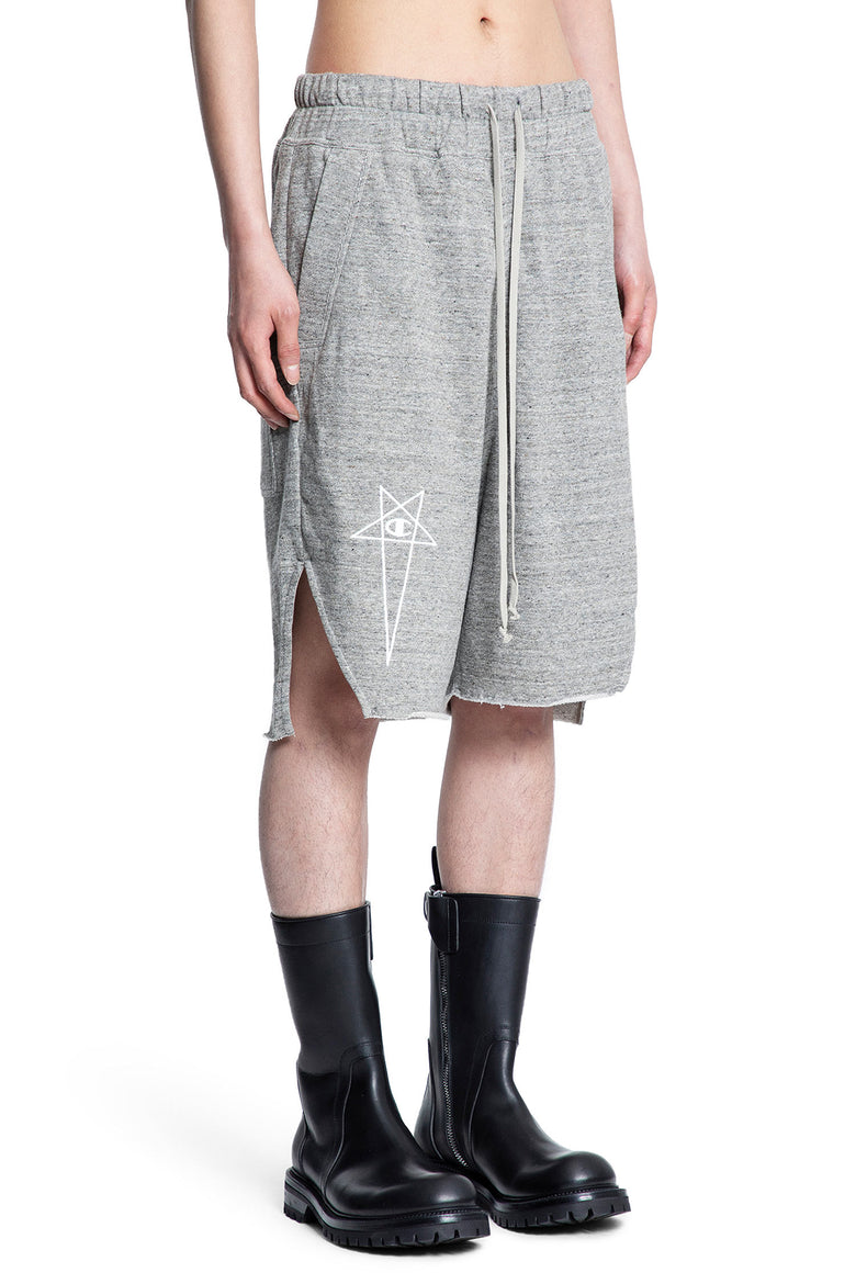 RICK OWENS DRKSHDW MAN GREY SHORTS & SKIRTS