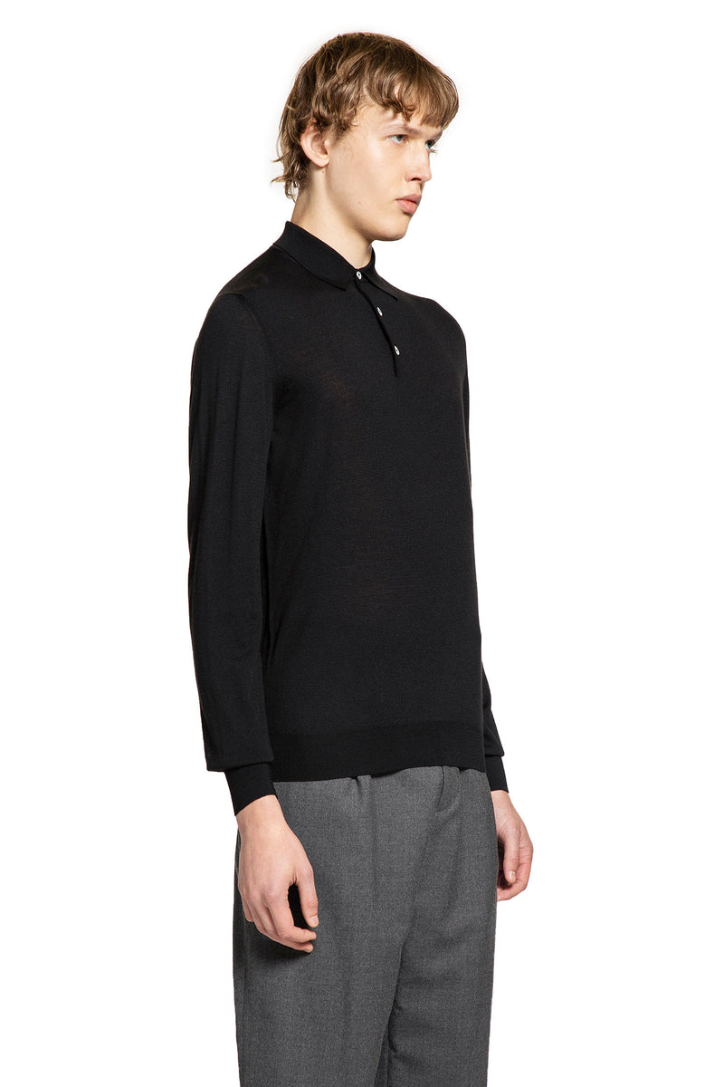 Long Sleeve Wool Polo