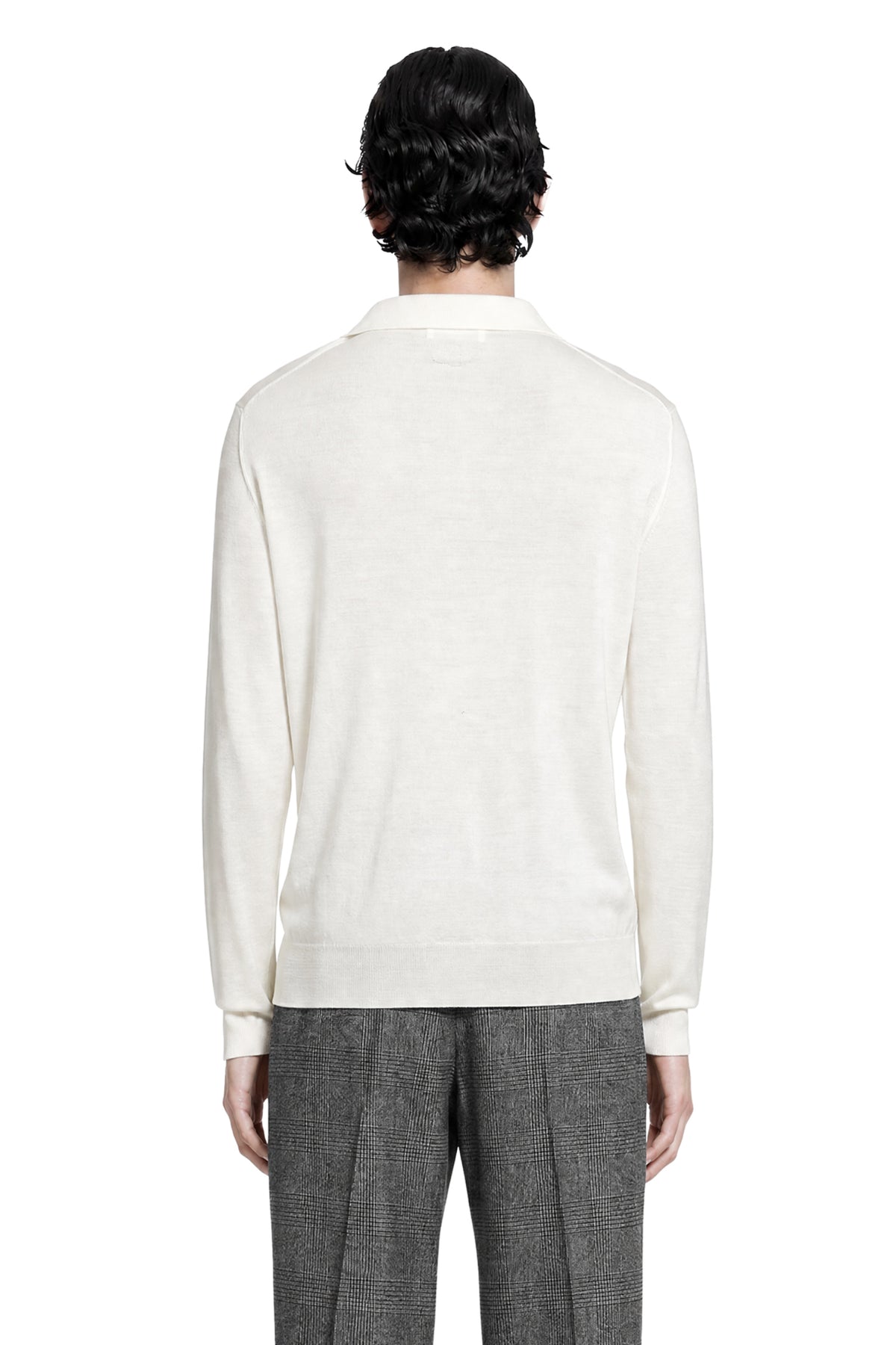 LARDINI Wool-Silk Long Sleeve Polo man