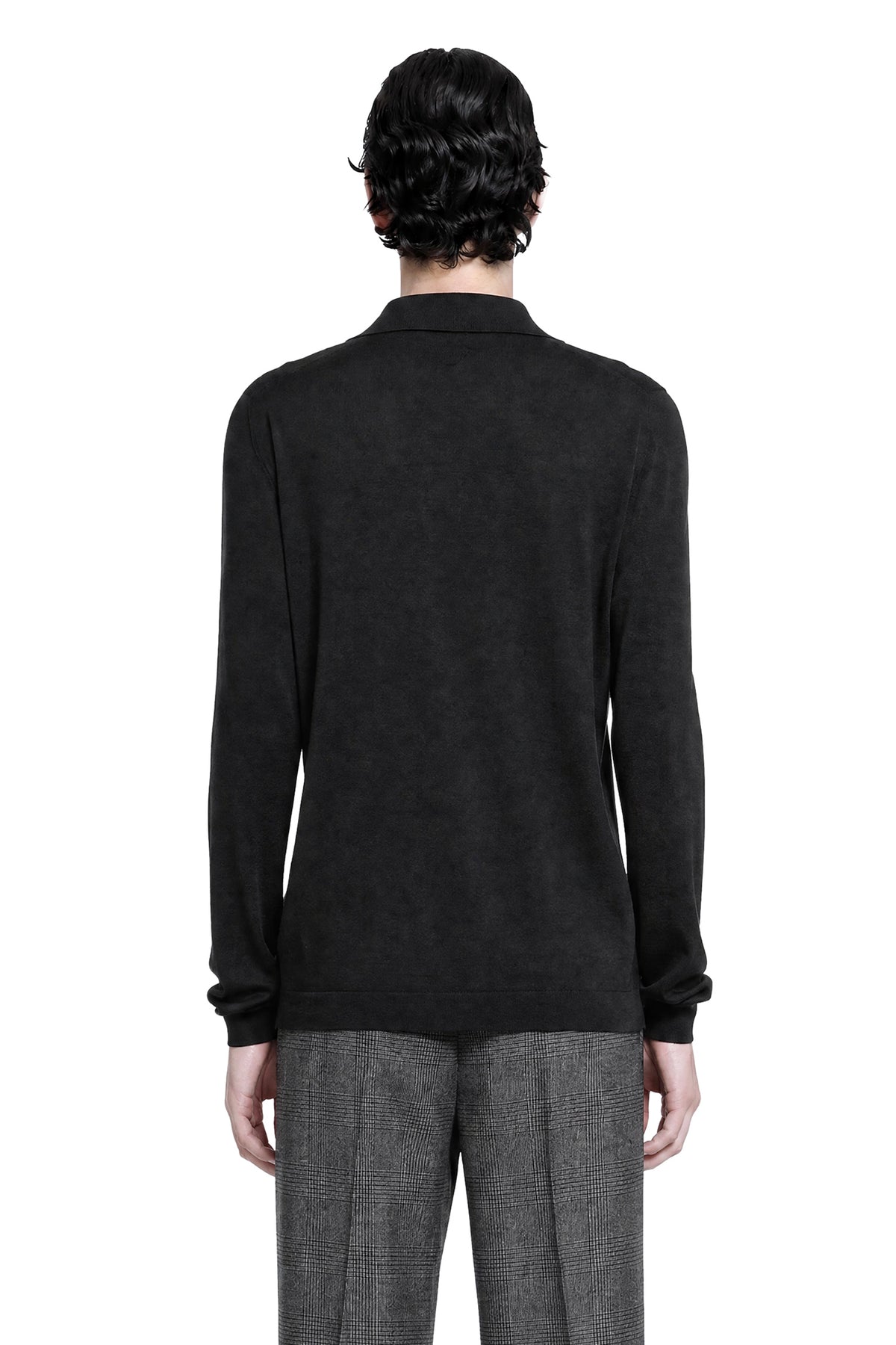 LARDINI Wool-Silk Long Sleeve Polo man