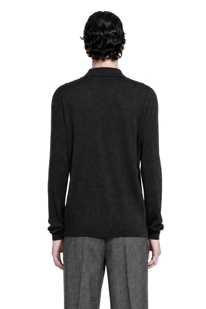 Wool-Silk Long Sleeve Polo