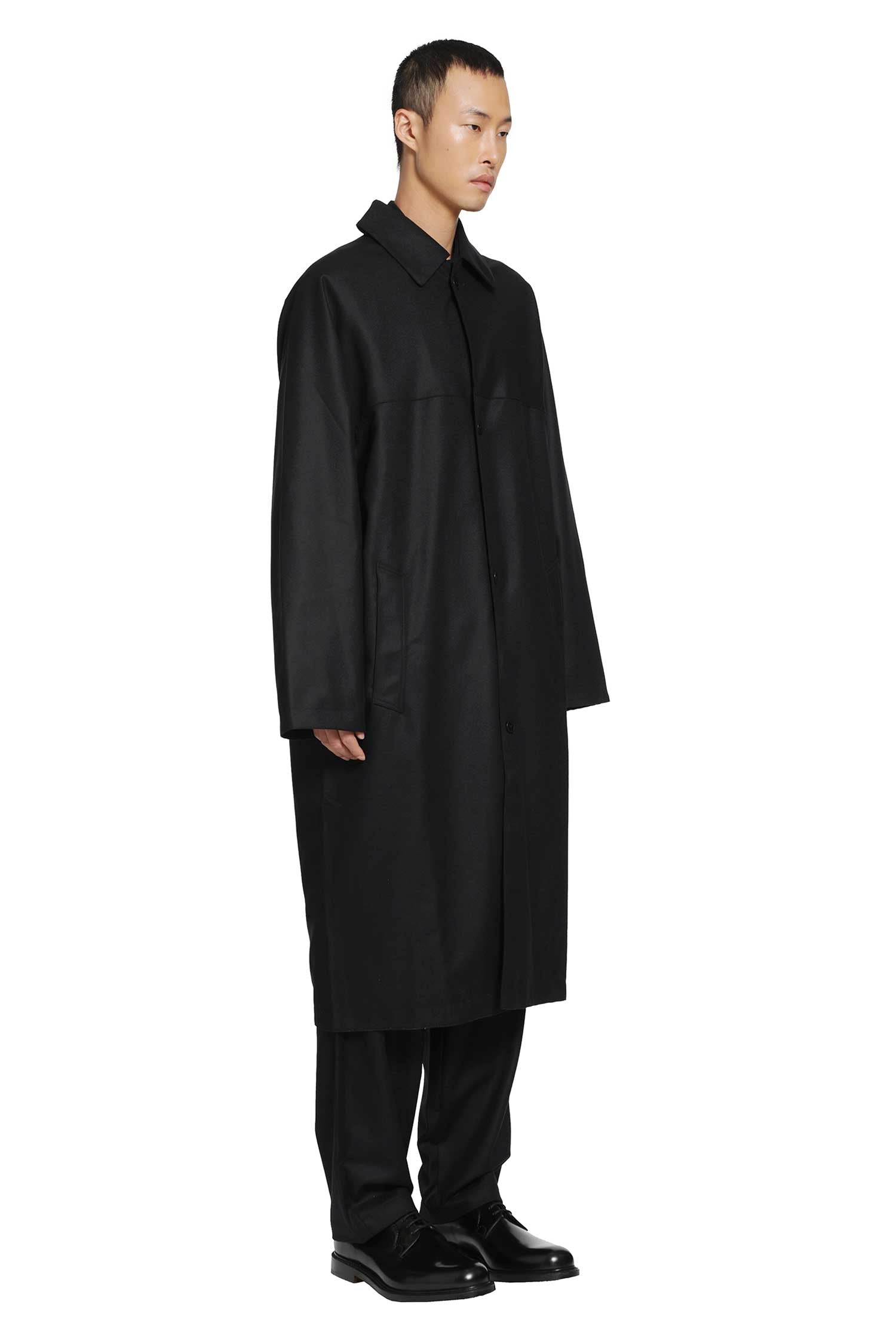 ROSE BURRITO Wool Flannel Coat man