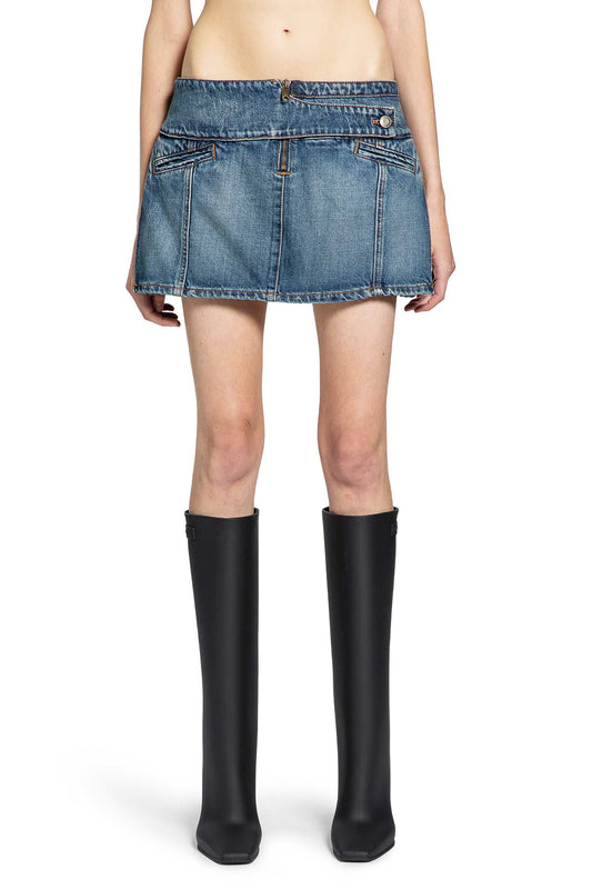 Yoke Denim Skirt