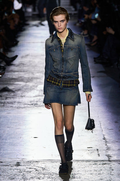 Yoke Denim Skirt