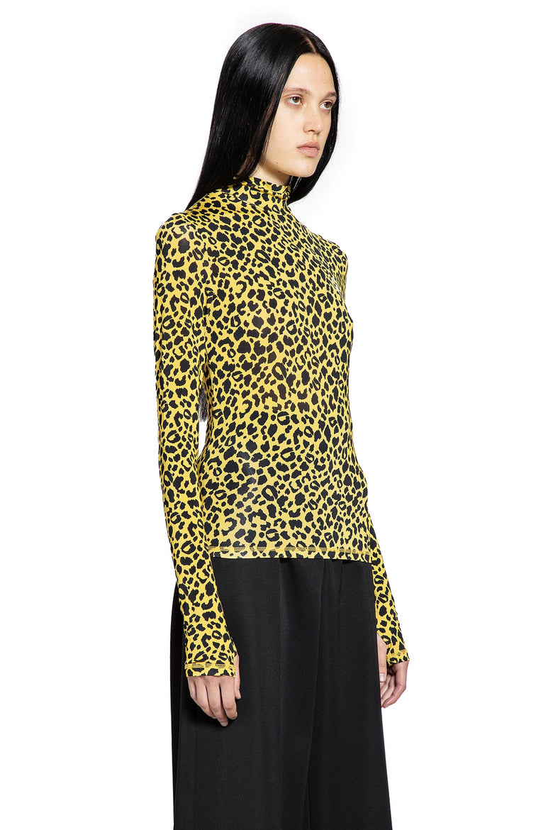 Leopard Print Second Skin Turtleneck