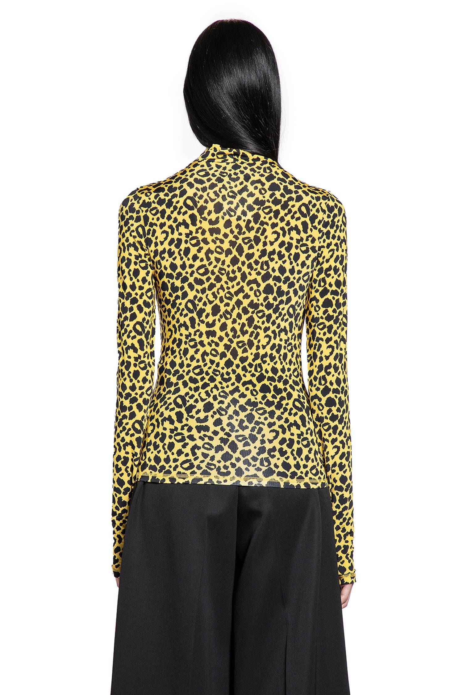Leopard Print Second Skin Turtleneck