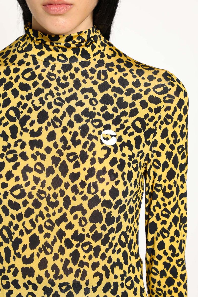 Leopard Print Second Skin Turtleneck - Antonioli.eu