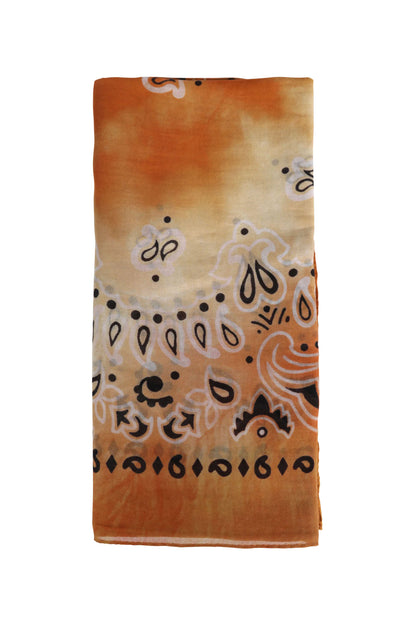 Paisley Print Cotton Scarf