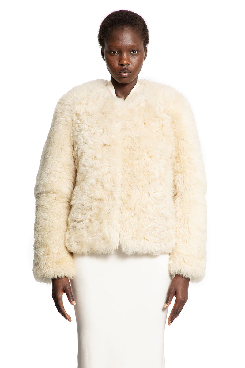Collarless Shearling Jacket - Antonioli.eu