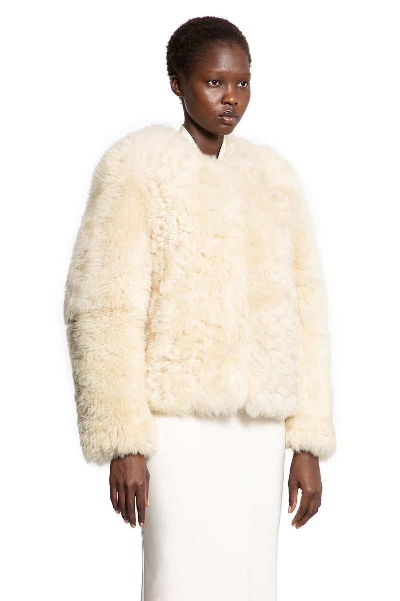 Collarless Shearling Jacket - Antonioli.eu