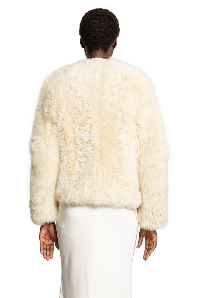 Collarless Shearling Jacket - Antonioli.eu