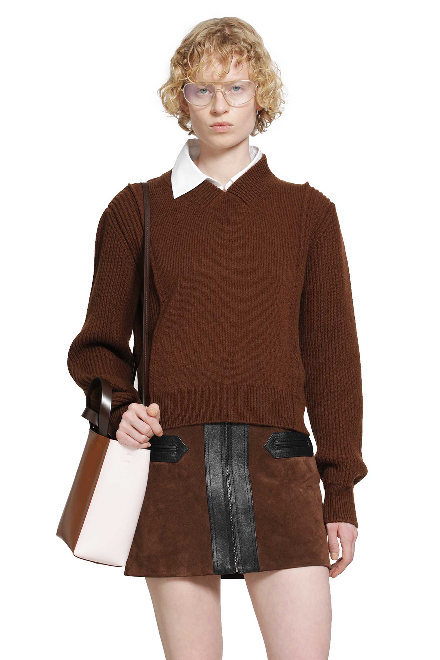 Wool Cashmere V-Neck Sweater