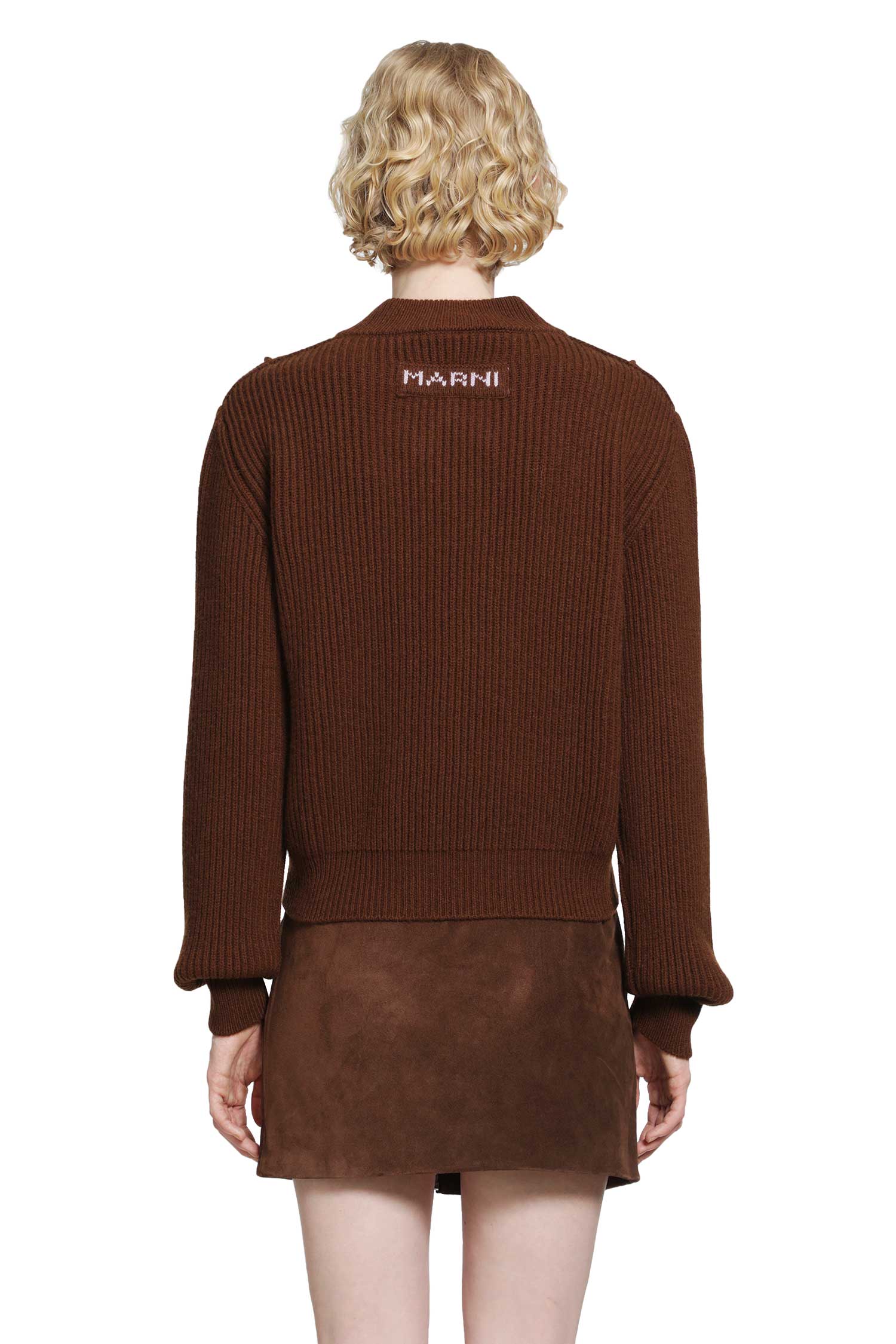 MARNI Wool Cashmere V-Neck Sweater woman