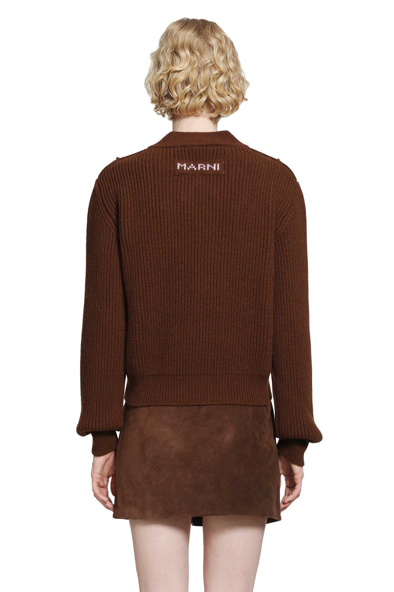 MARNI Wool Cashmere V-Neck Sweater woman