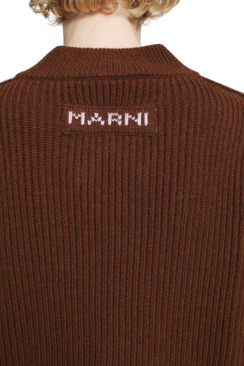 MARNI Wool Cashmere V-Neck Sweater woman