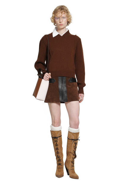 Wool Cashmere V-Neck Sweater