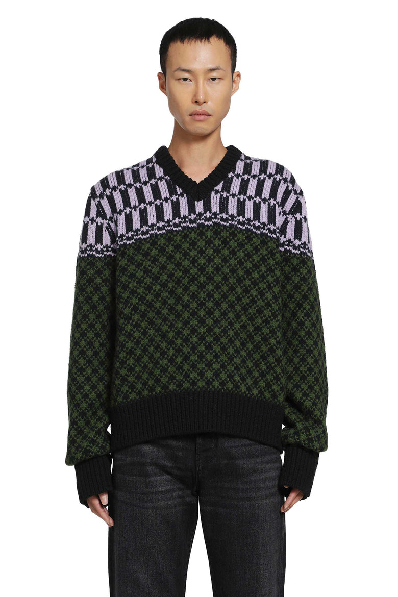 MARNI Jumper with Geometric Motif man