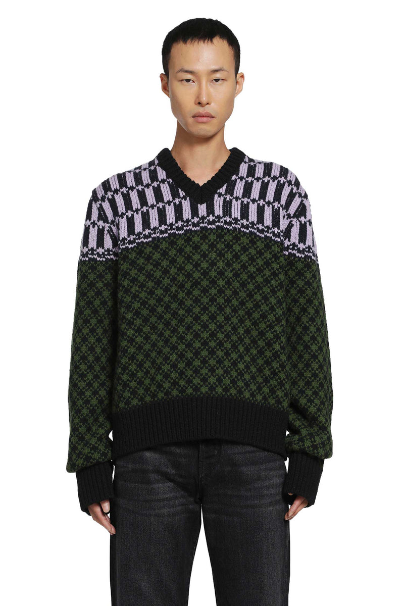 MARNI Jumper with Geometric Motif man