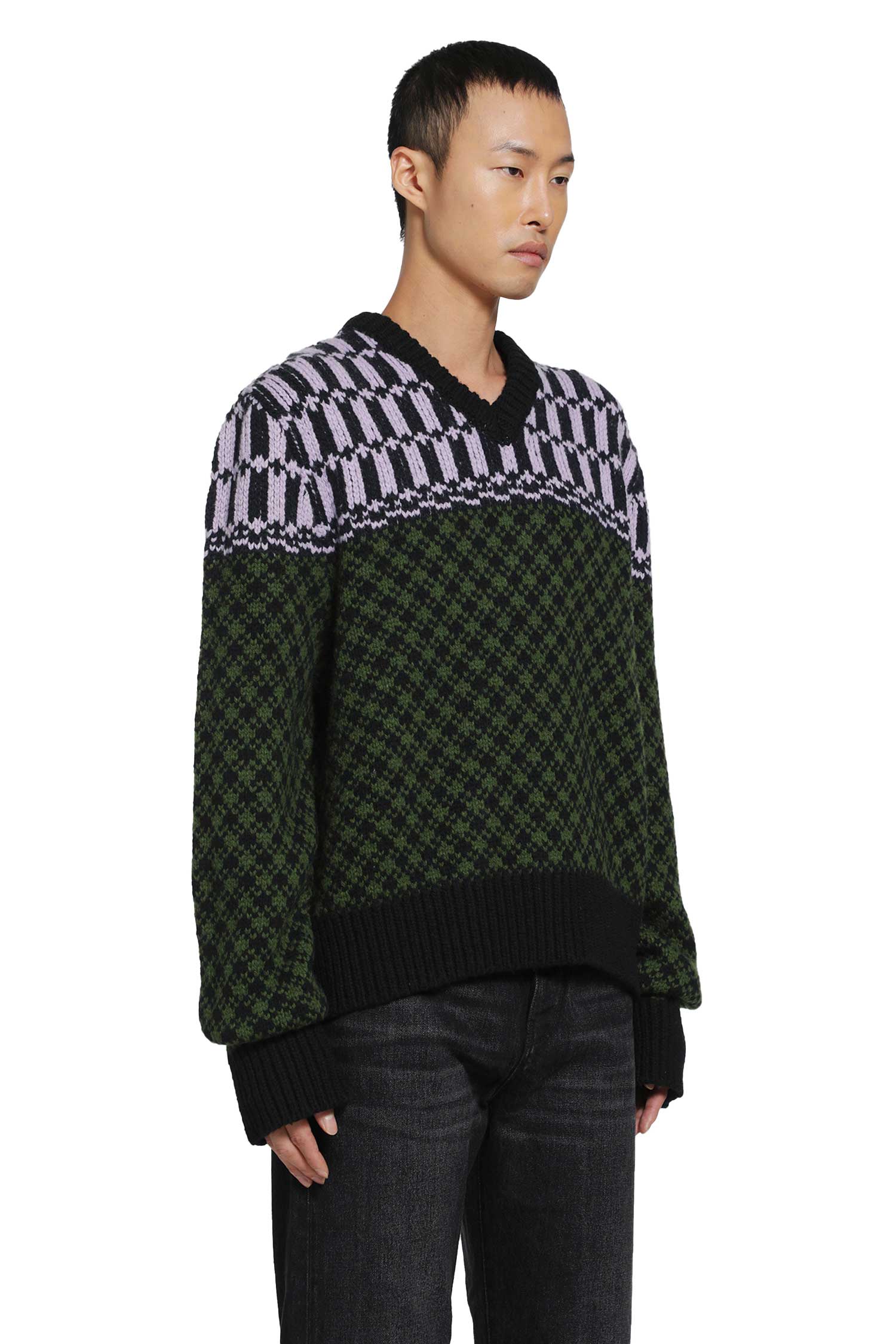 Jumper with Geometric Motif