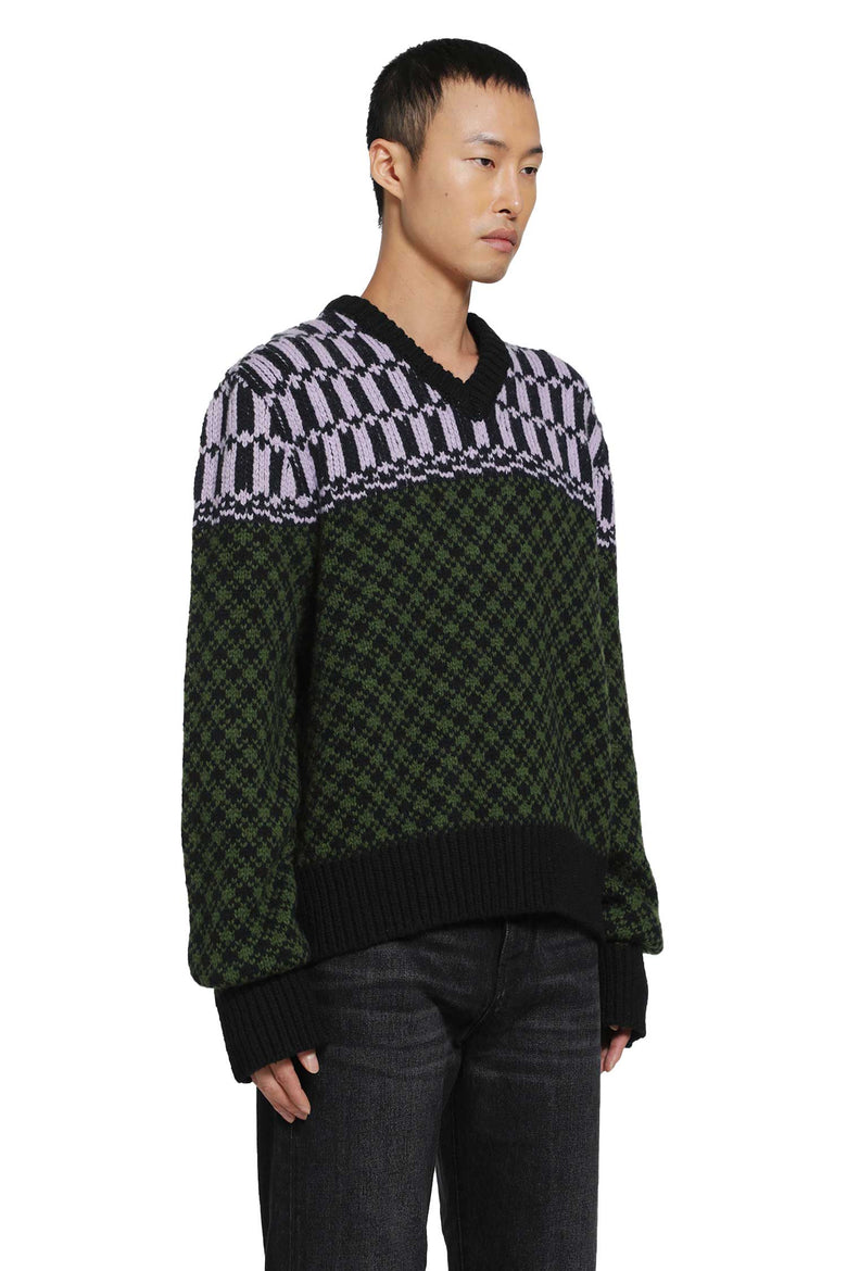 MARNI Jumper with Geometric Motif man