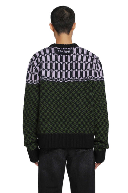 Jumper with Geometric Motif