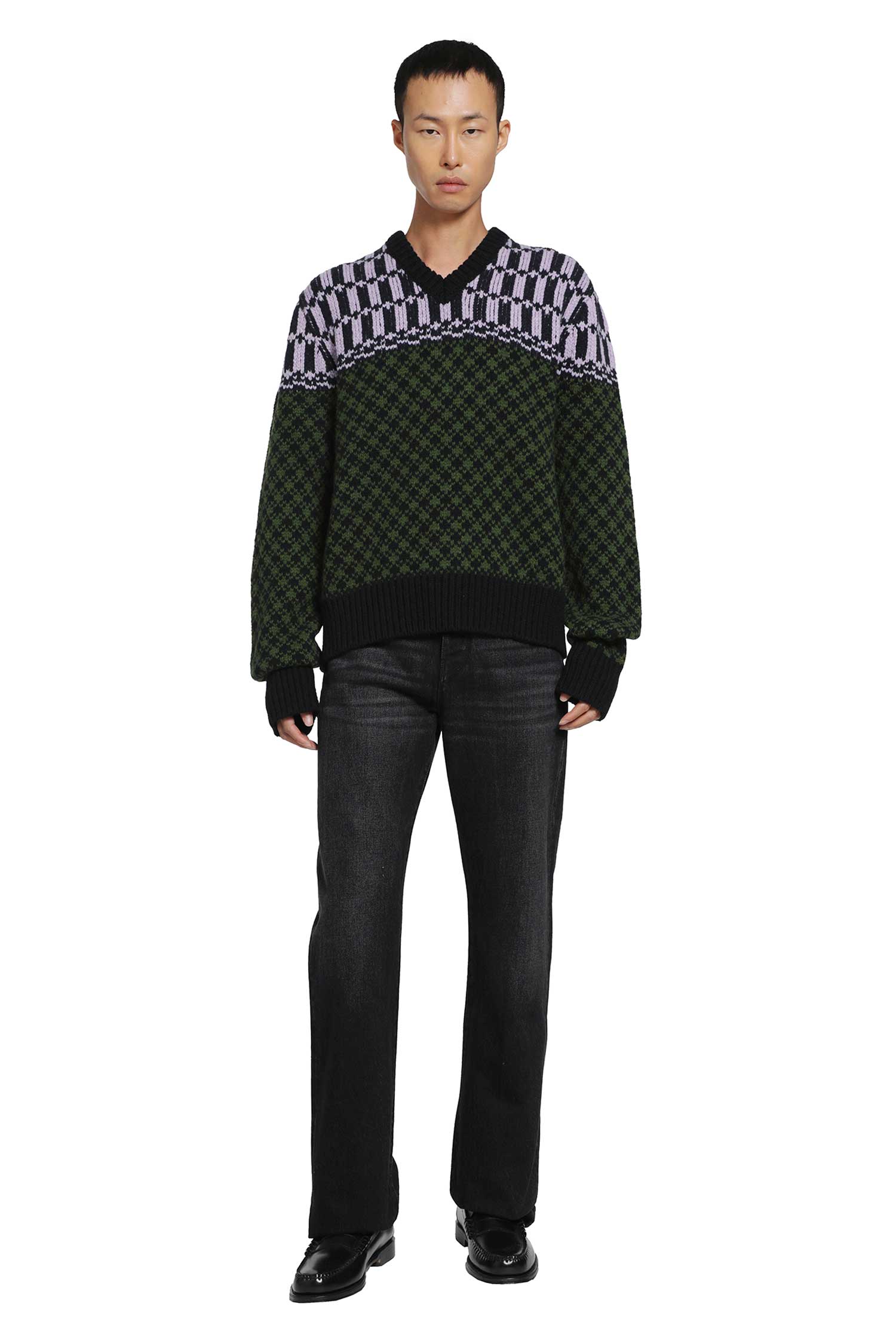 MARNI Jumper with Geometric Motif man