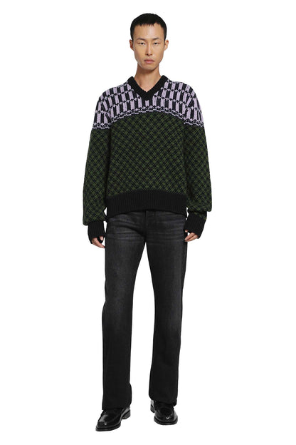Jumper with Geometric Motif