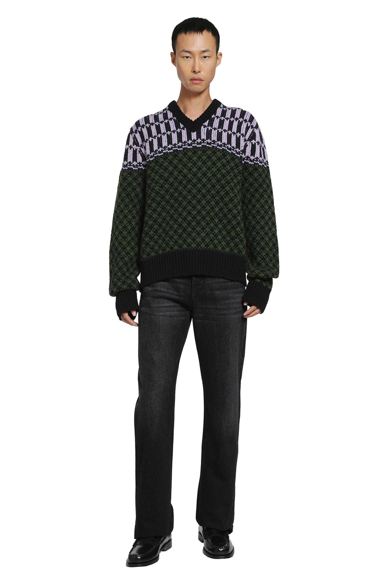 MARNI Jumper with Geometric Motif man