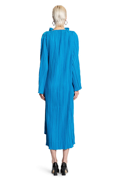 Pleated Dress with Twisted Waist