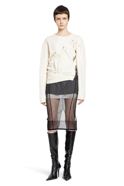 DILARA FINDIKOGLU WOMAN OFF-WHITE KNITWEAR