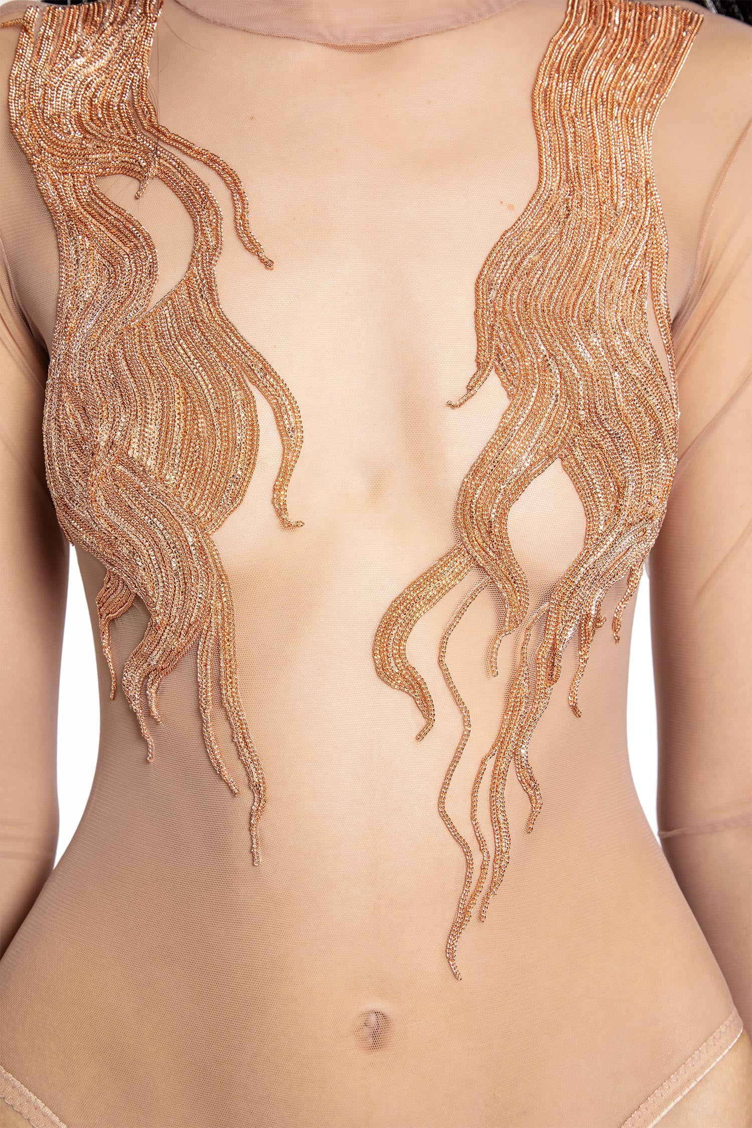 Embroidered Hair Bodysuit