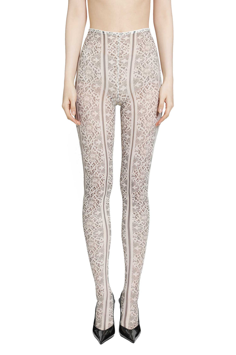 DILARA FINDIKOGLU Past Edges Lace-effect Mesh Tights woman