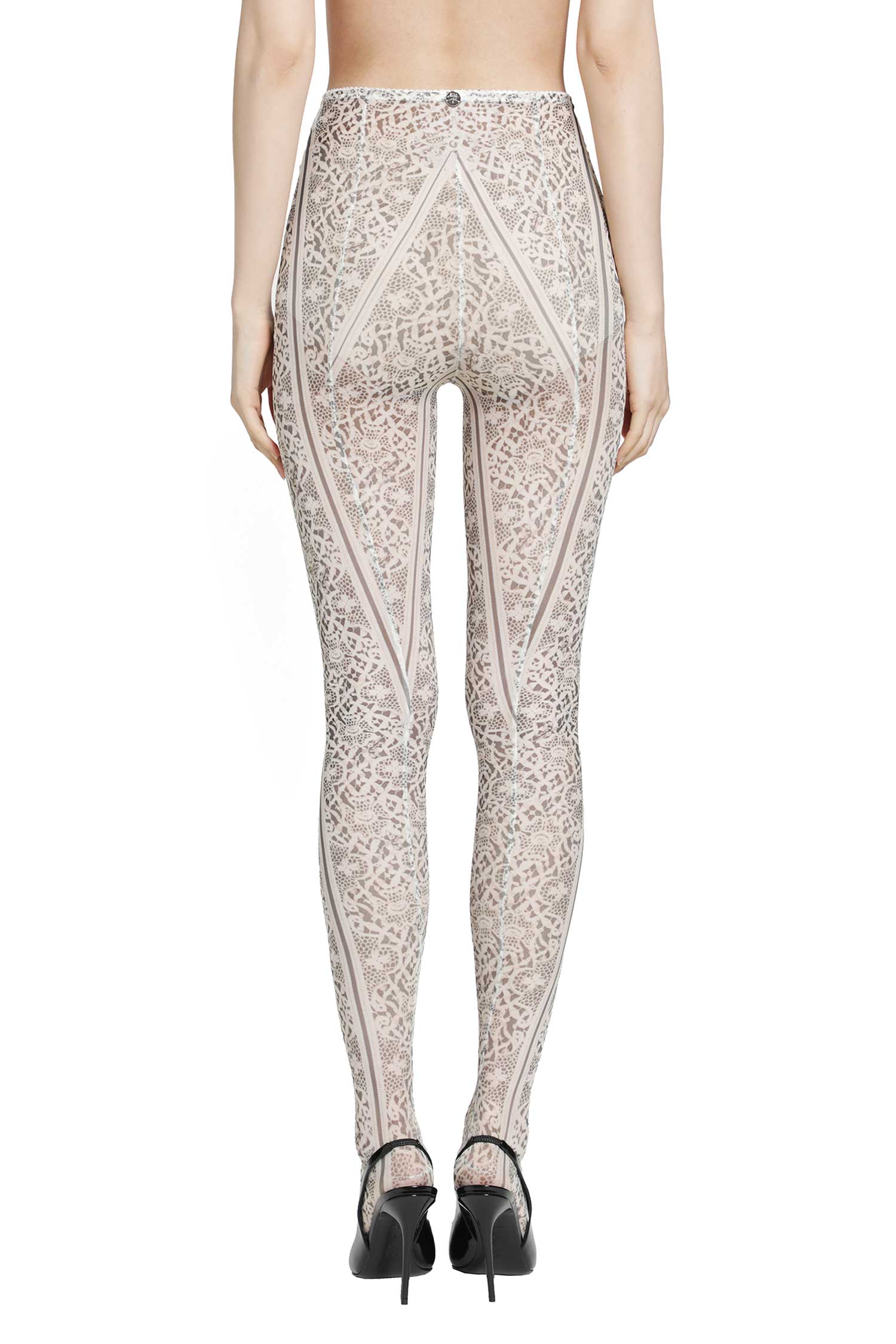 DILARA FINDIKOGLU Past Edges Lace-effect Mesh Tights woman