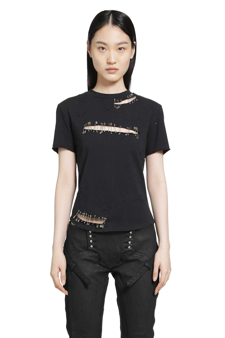 
              DILARA FINDIKOGLU Black Safety Pin T-Shirt woman
            