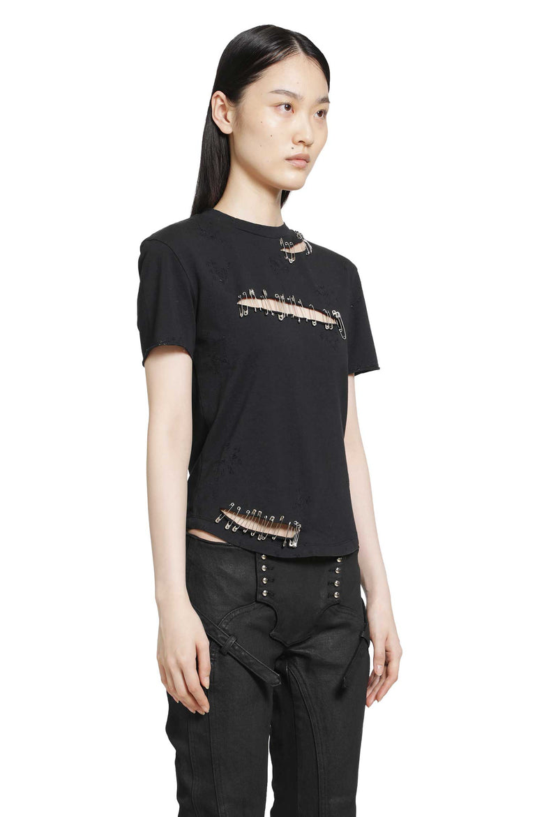 
              DILARA FINDIKOGLU Black Safety Pin T-Shirt woman
            