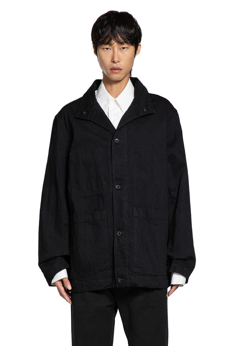Chaqueta de mezclilla arrugada 