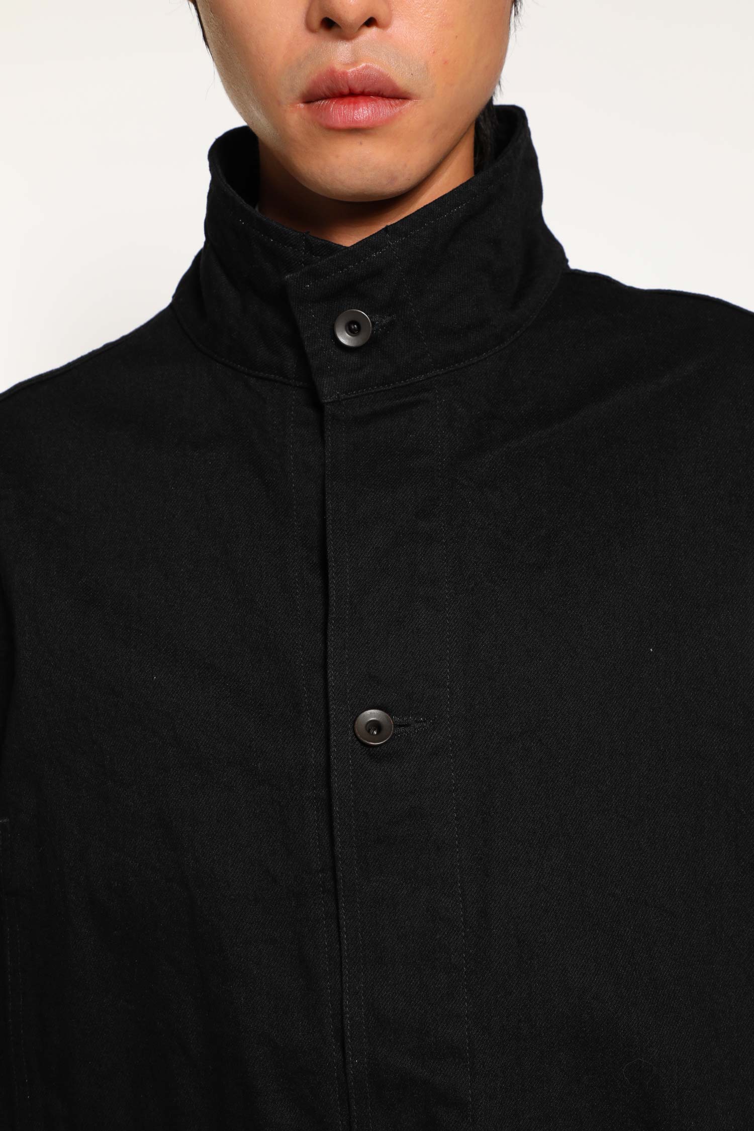 Chaqueta de mezclilla arrugada 