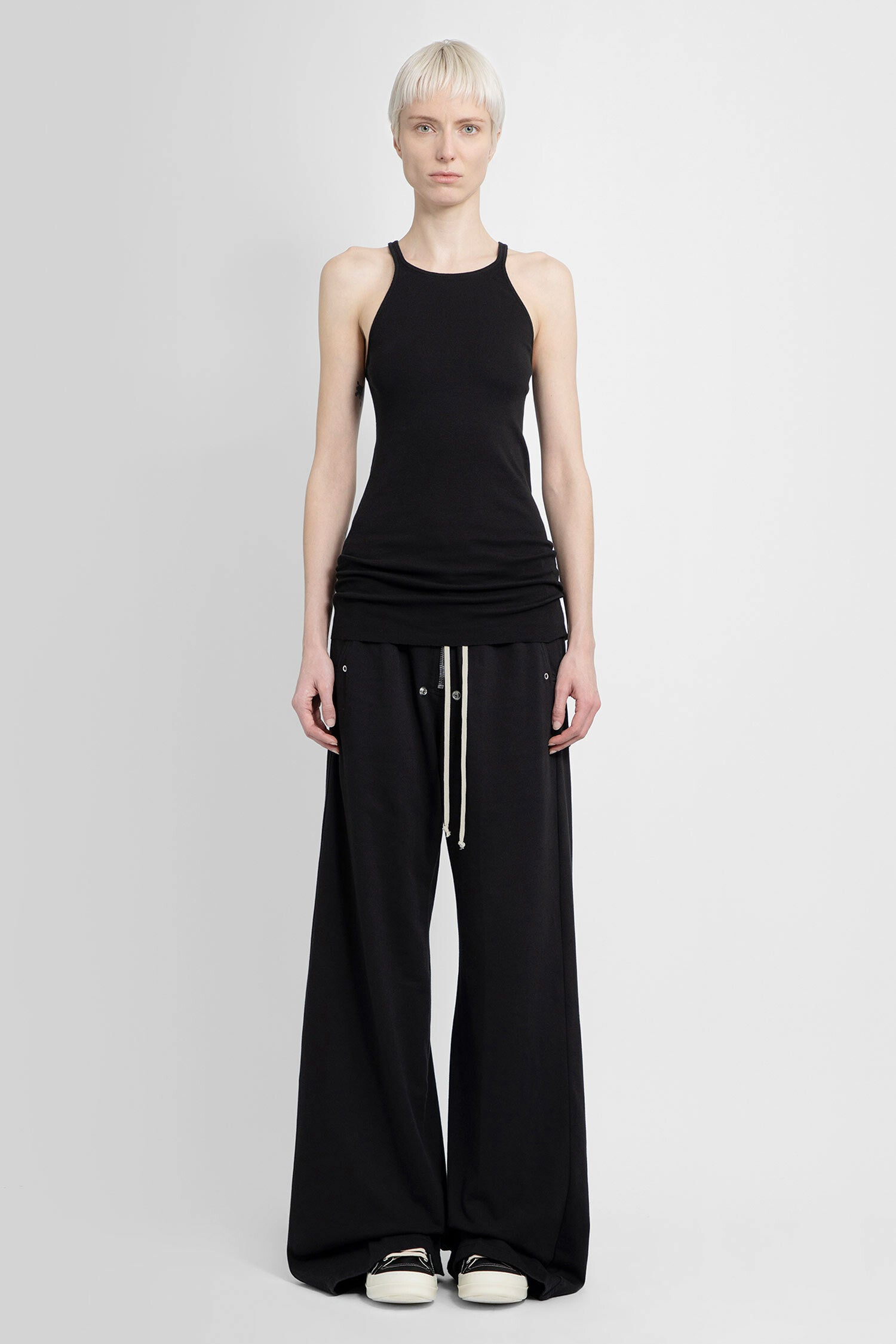 RICK OWENS DRKSHDW WOMAN BLACK T-SHIRTS & TANK TOPS