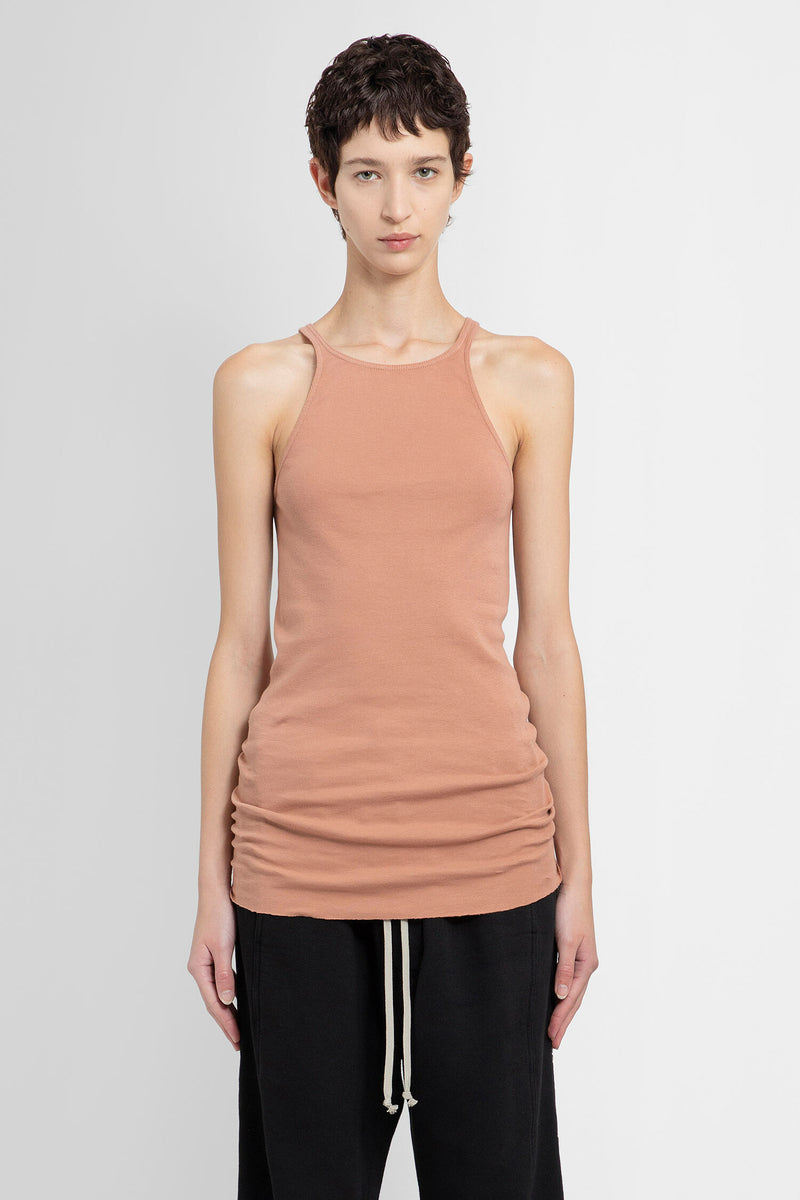 Cotton jersey tank top in pink - Rick Owens