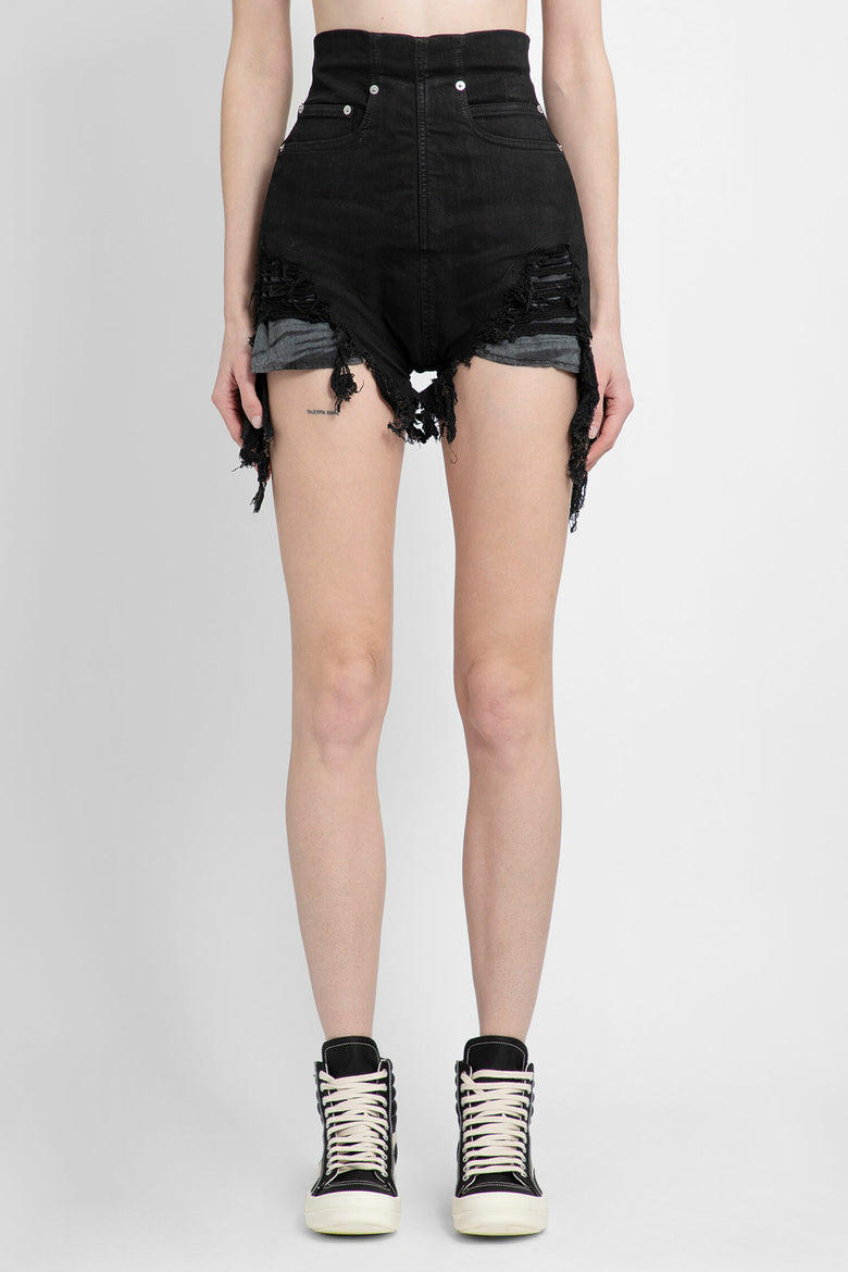 RICK OWENS DRKSHDW WOMAN BLACK SHORTS