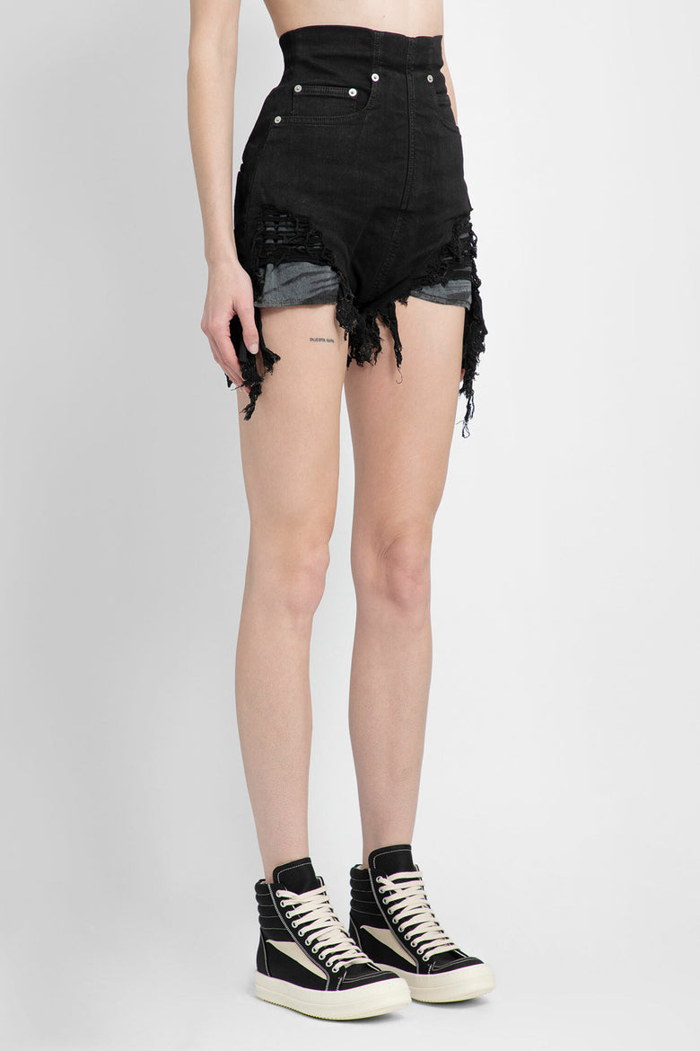 RICK OWENS DRKSHDW WOMAN BLACK SHORTS