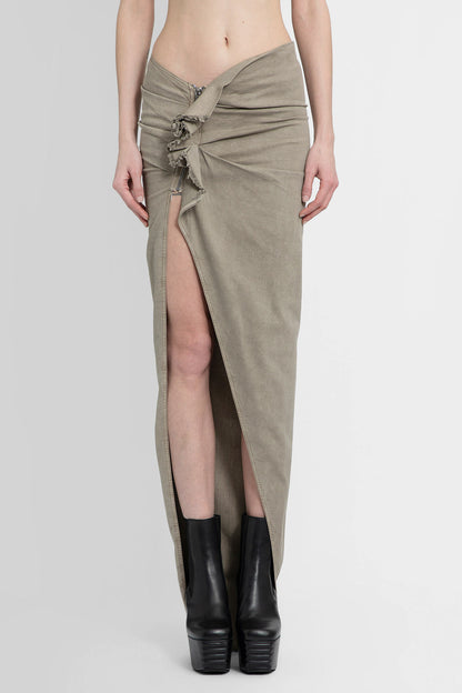 RICK OWENS DRKSHDW WOMAN BEIGE SKIRTS