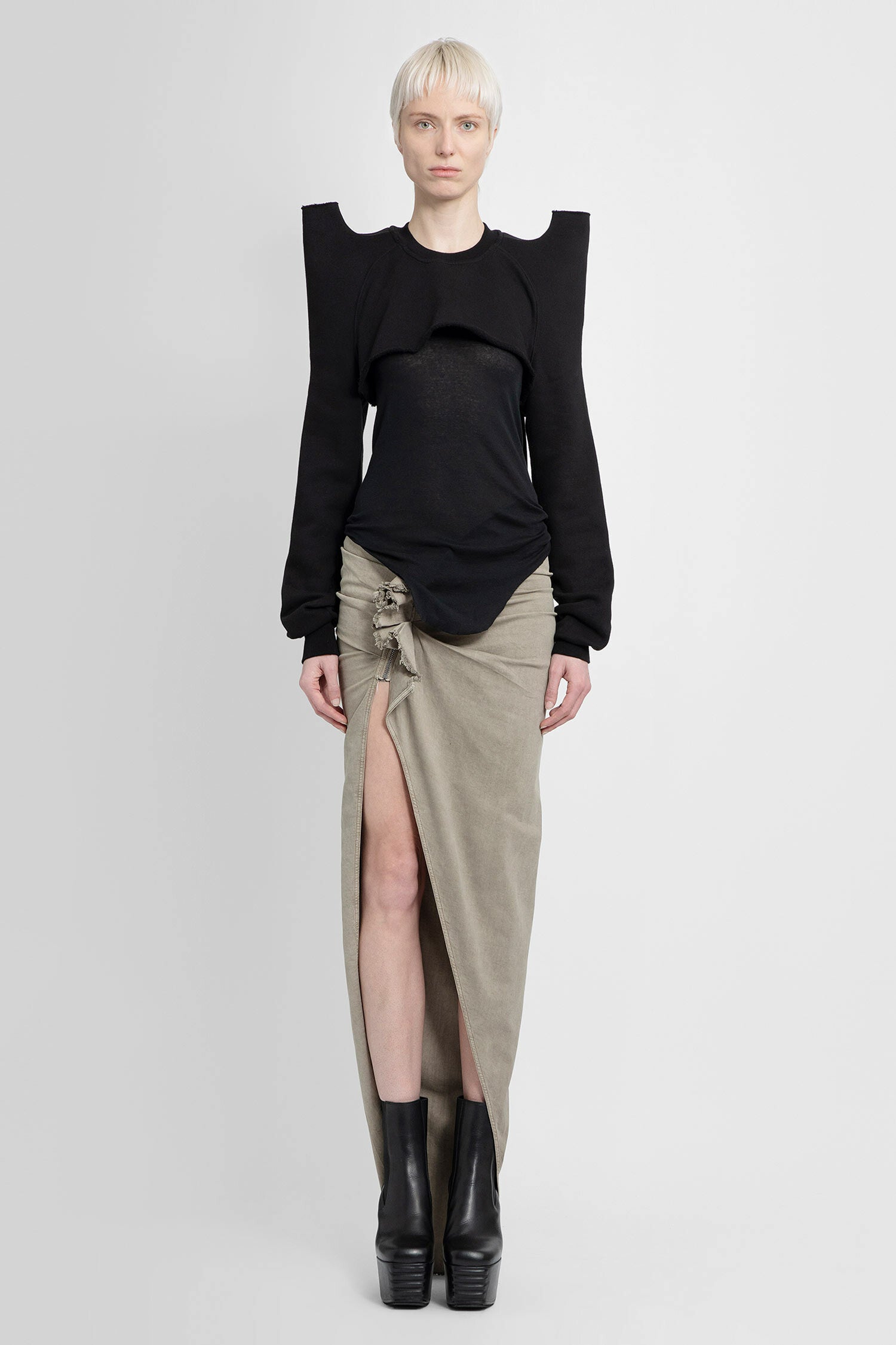 RICK OWENS DRKSHDW WOMAN BEIGE SKIRTS