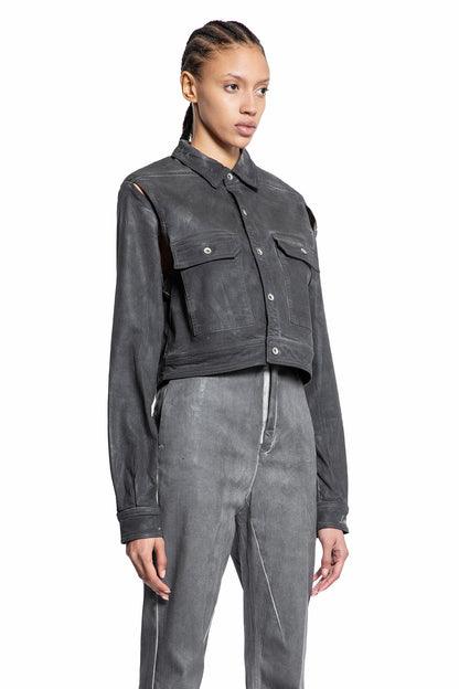 RICK OWENS DRKSHDW WOMAN GREY JACKETS